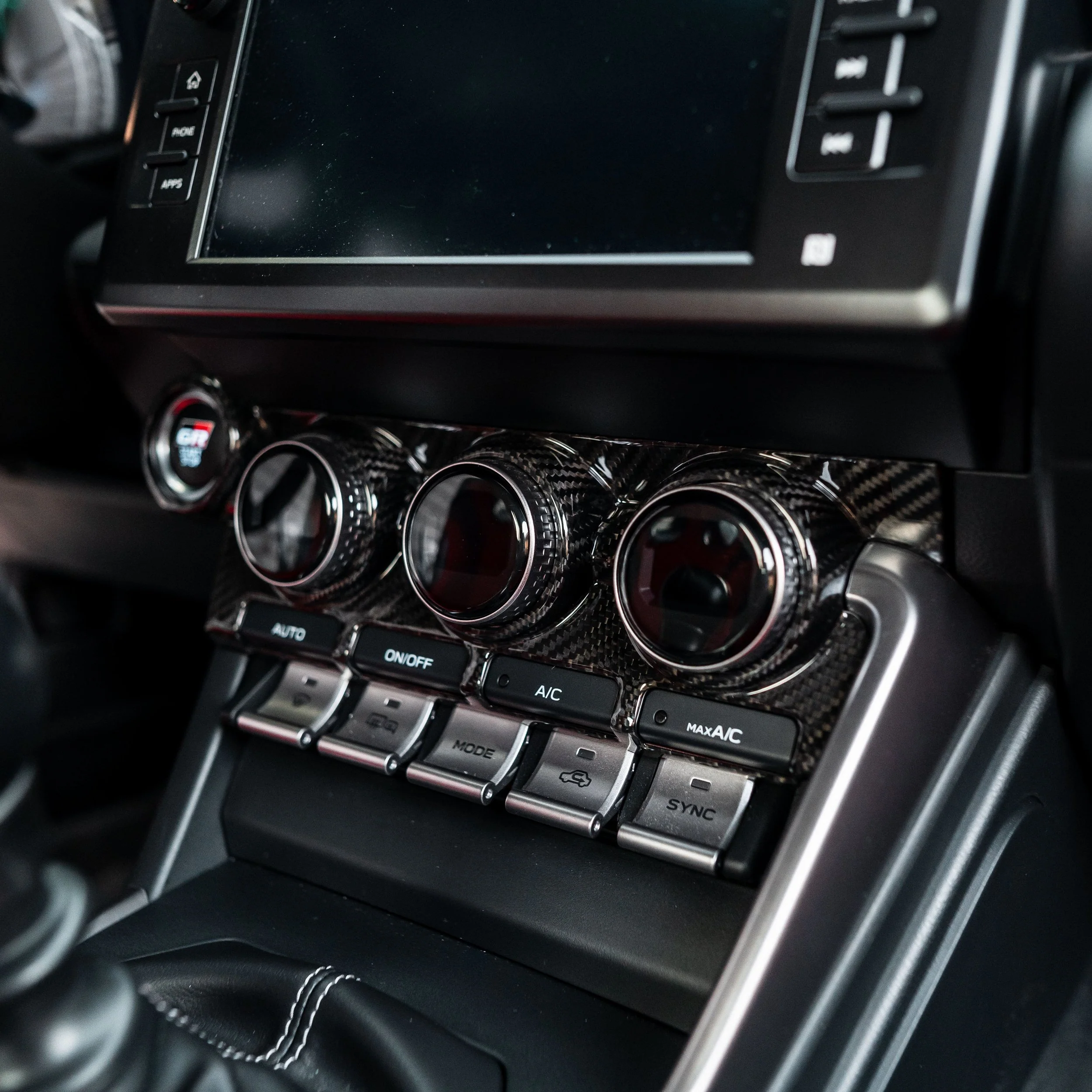 Driven.Media Carbon Fiber Knob Panel Cover - 2022+ Toyota GR86 / Subaru BRZ - Image 4