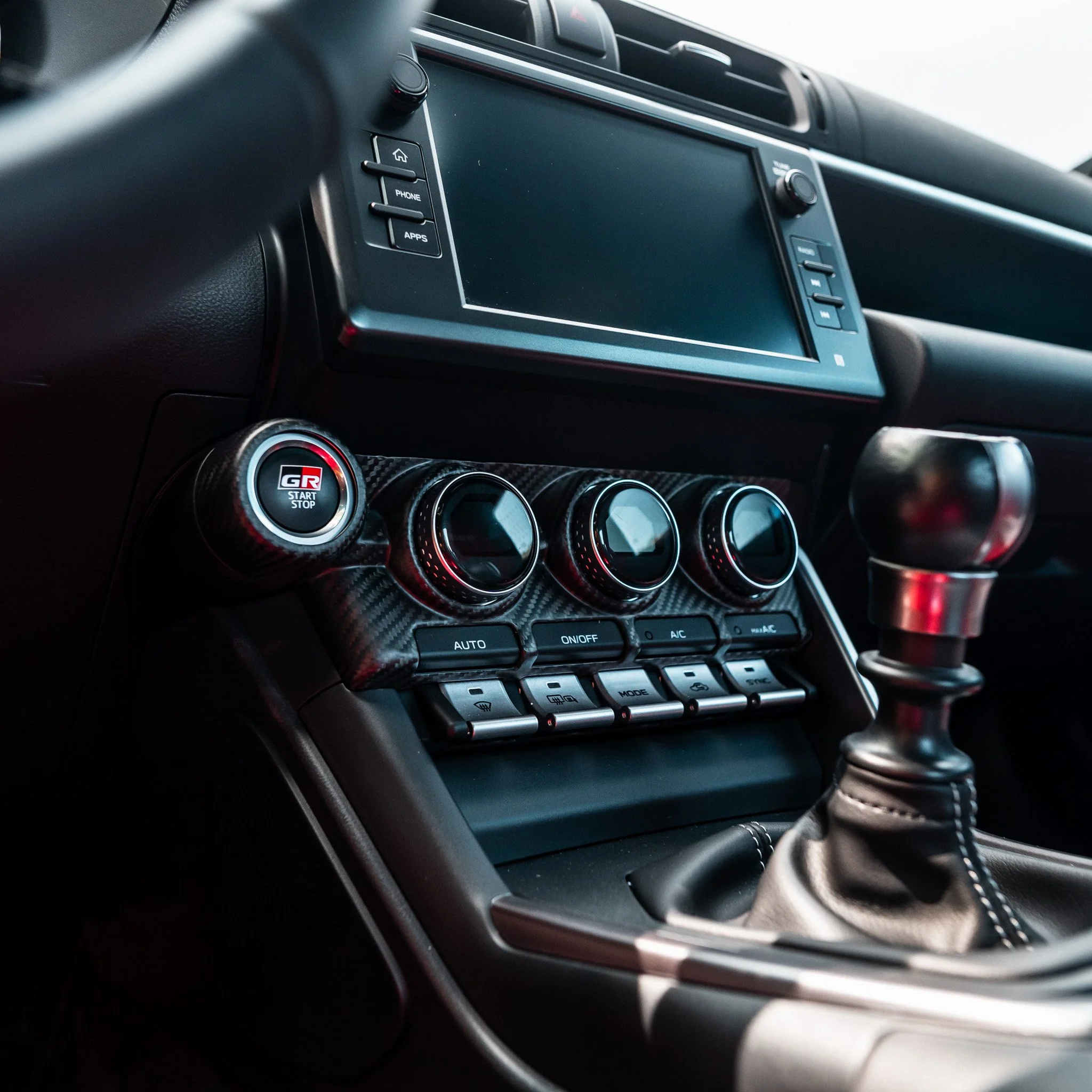 Driven.Media Carbon Fiber Knob Panel Cover - 2022+ Toyota GR86 / Subaru BRZ - Image 5
