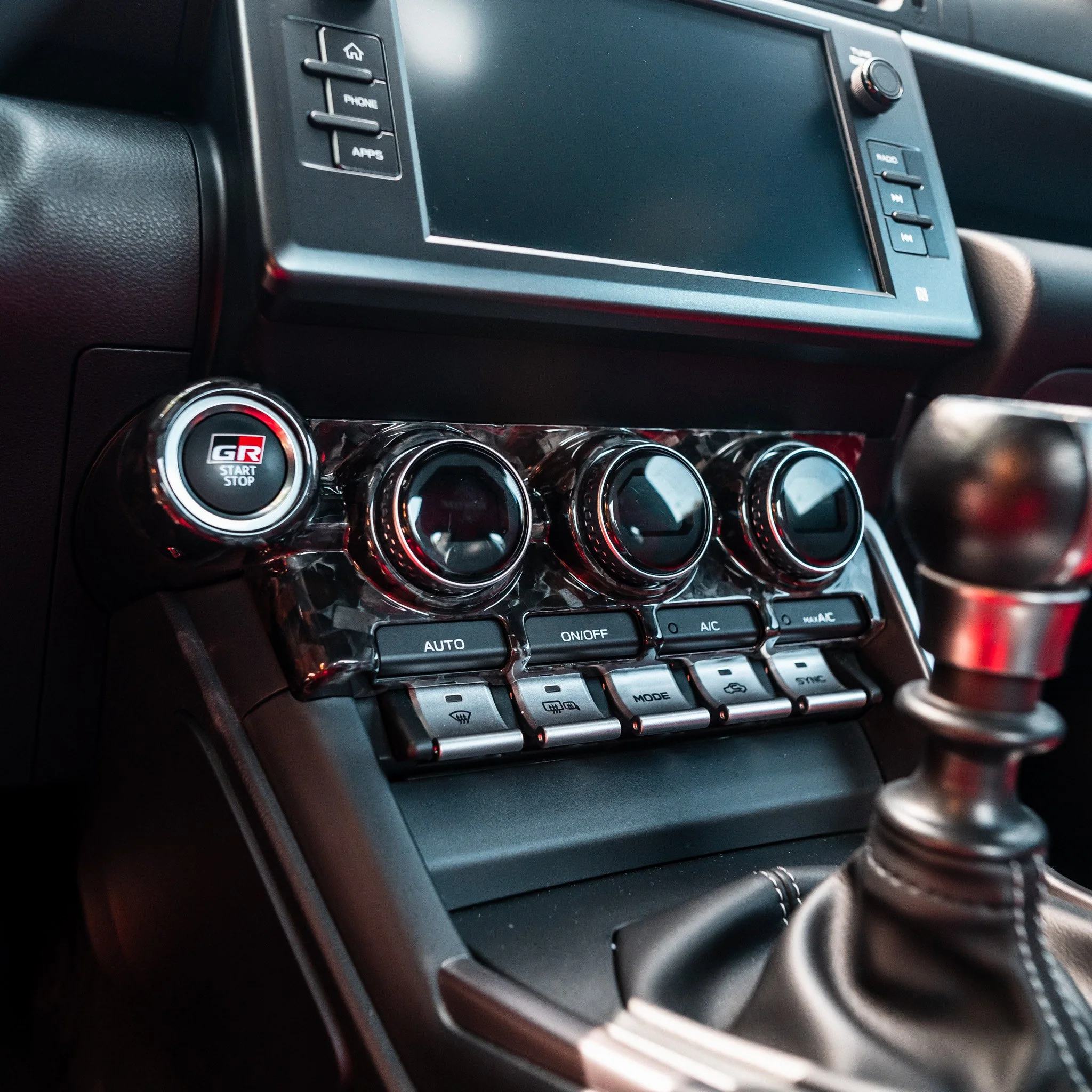 Driven.Media Carbon Fiber Knob Panel Cover - 2022+ Toyota GR86 / Subaru BRZ - Image 7