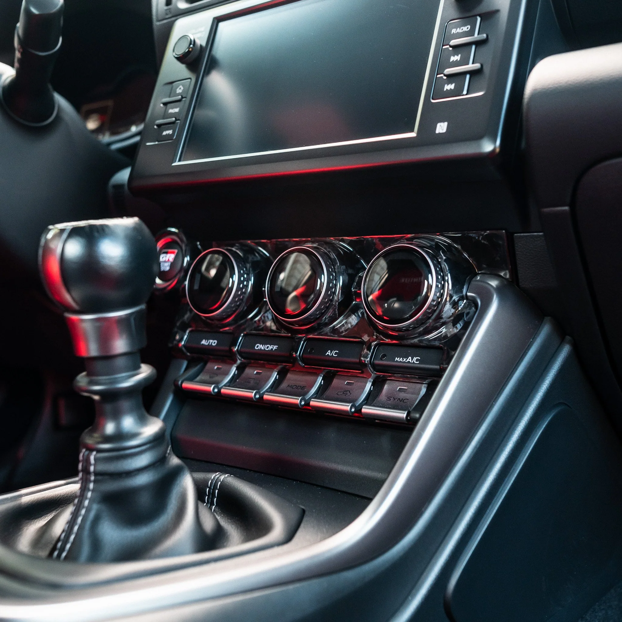 Driven.Media Carbon Fiber Knob Panel Cover - 2022+ Toyota GR86 / Subaru BRZ - Image 8
