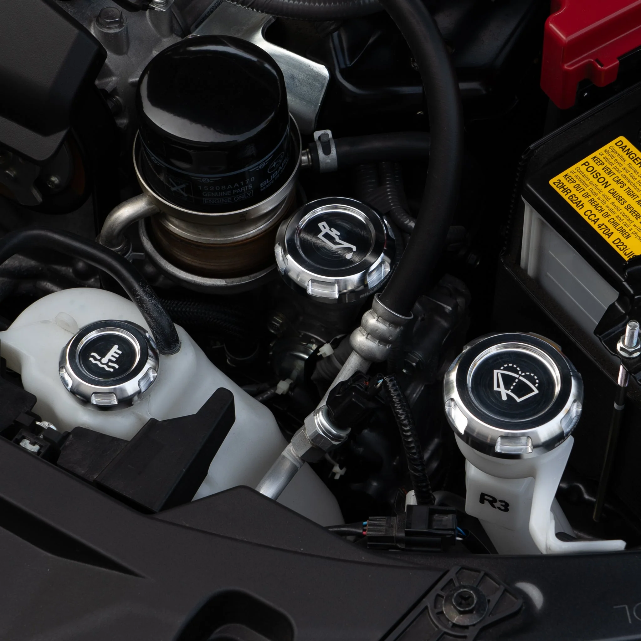 Billetworkz Engine Bay Caps – 2013–2022+ Subaru BRZ / Toyota 86 & GR86 / 13–16 Scion FR-S - Image 14