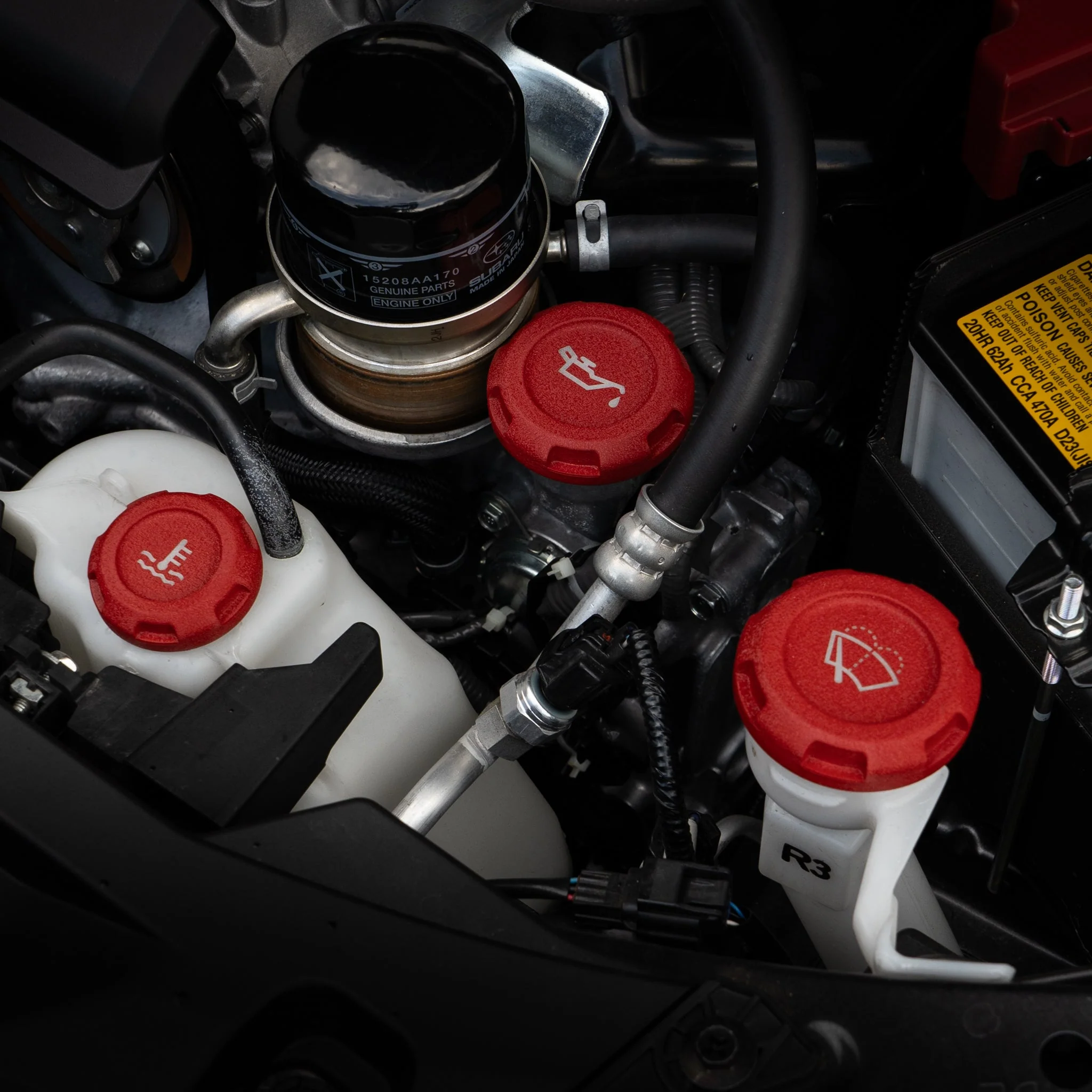 Billetworkz Engine Bay Caps – 2013–2022+ Subaru BRZ / Toyota 86 & GR86 / 13–16 Scion FR-S - Image 26