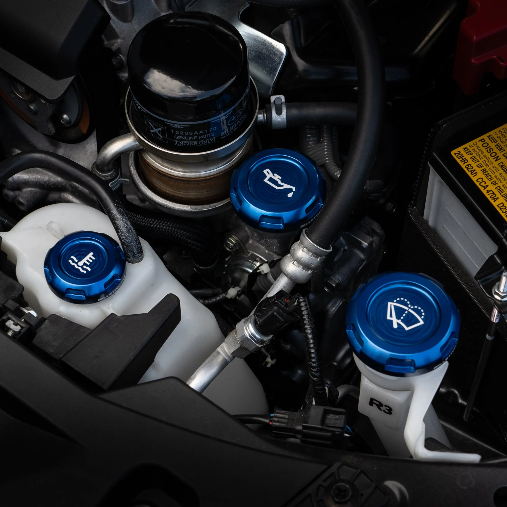 Billetworkz Engine Bay Caps – 2013–2022+ Subaru BRZ / Toyota 86 & GR86 / 13–16 Scion FR-S - Image 6