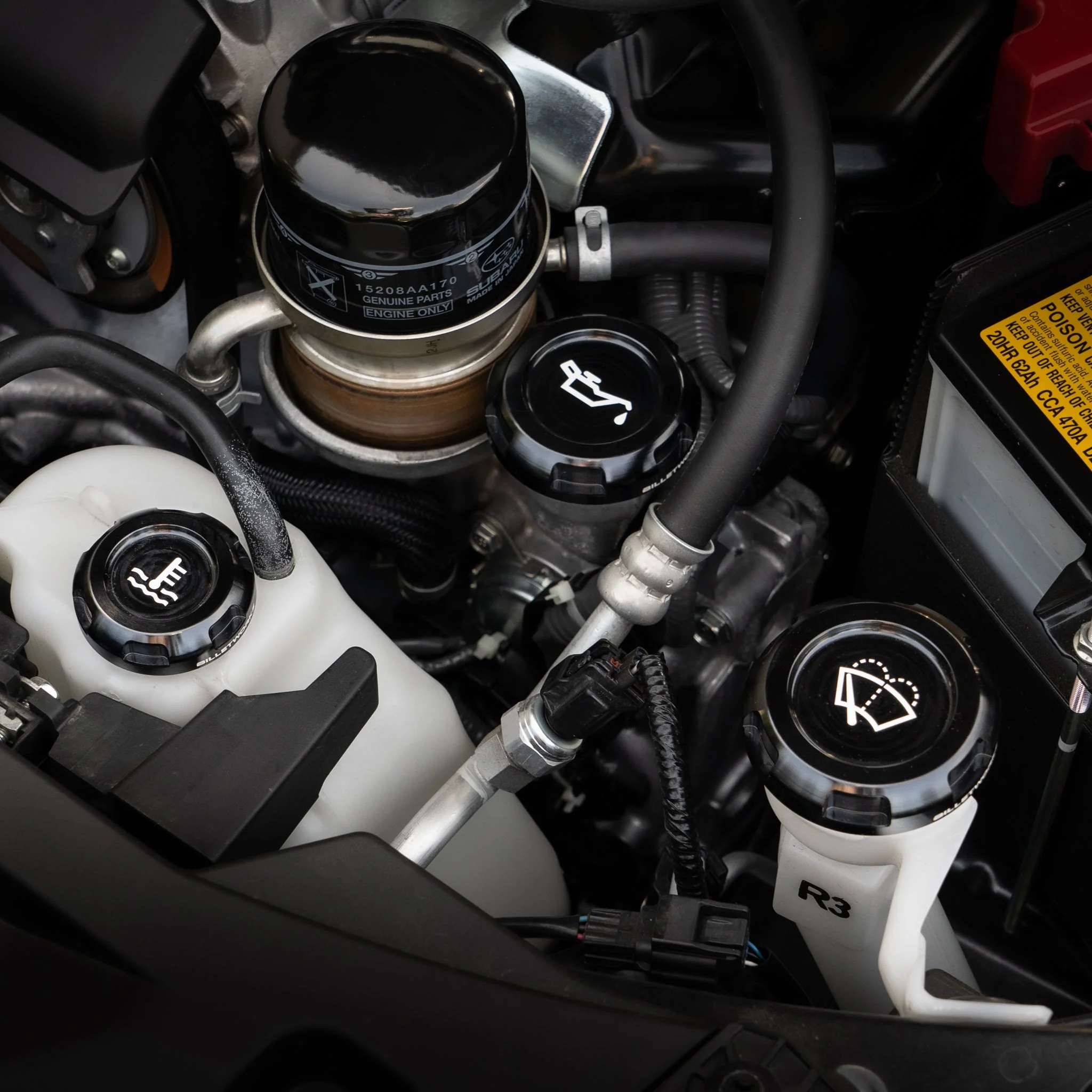 Billetworkz Engine Bay Caps - Subaru WRX 2015-2021 & 2022+ - Image 2