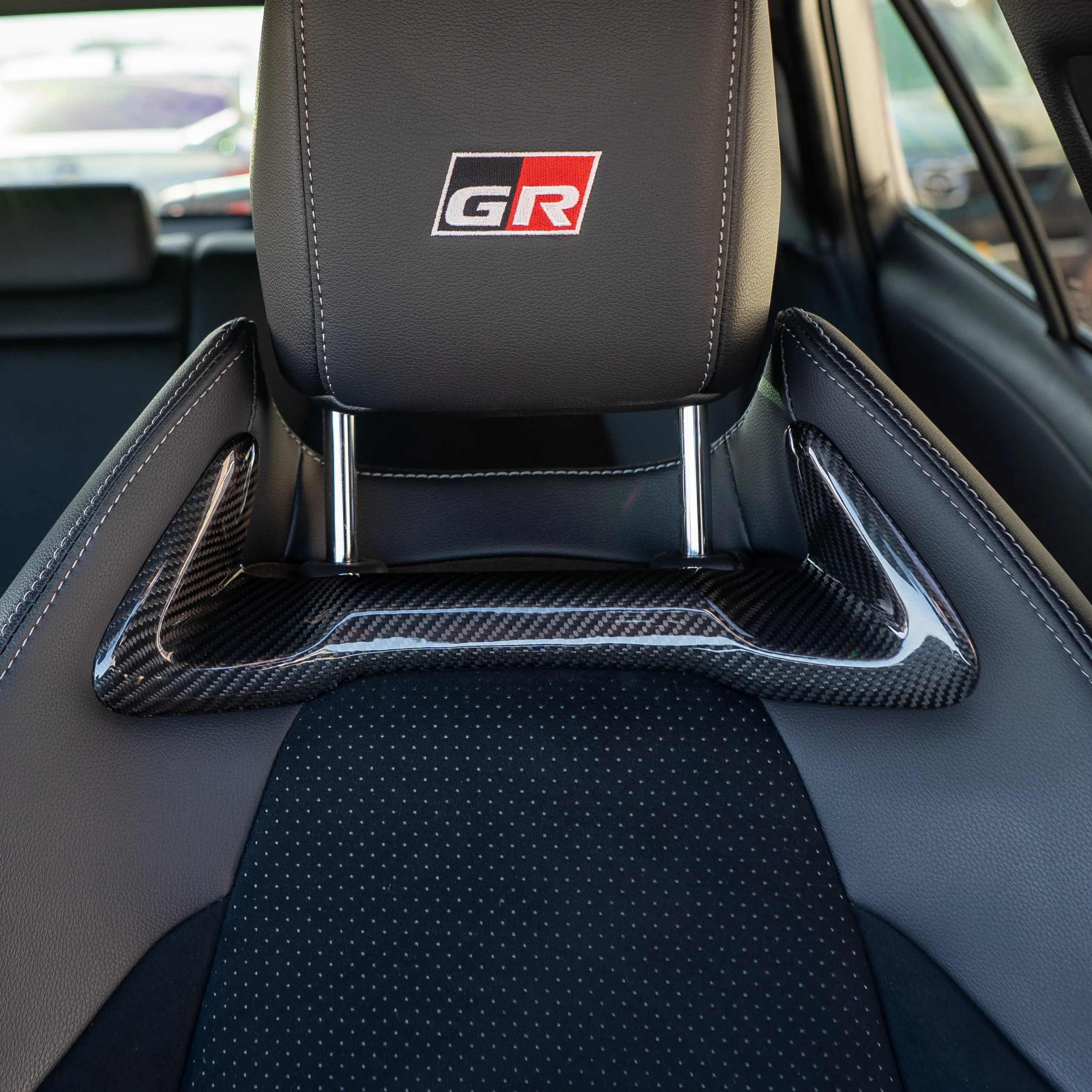 Driven.Media Carbon Fiber Front Seat Headrest Trim - 2023+ Toyota GR Corolla - Image 3