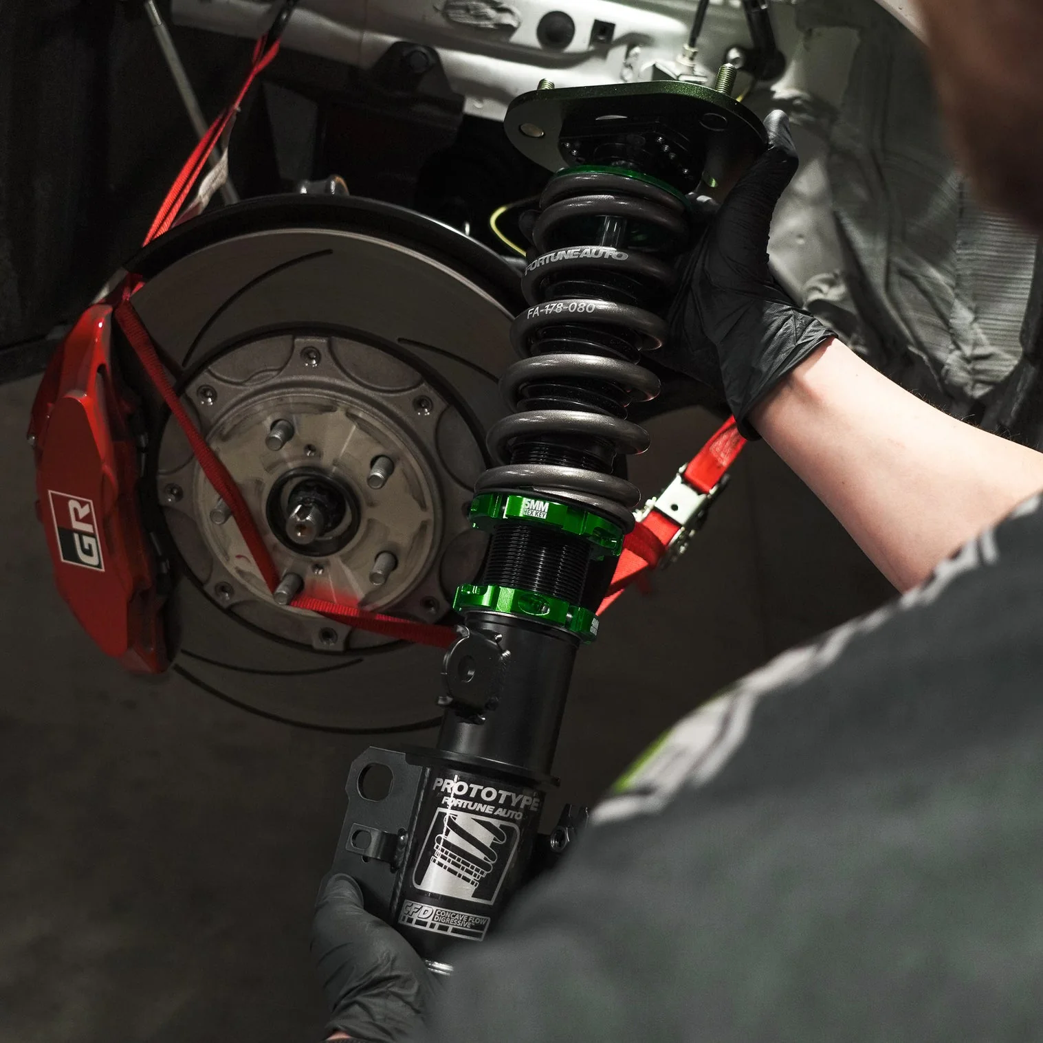 Fortune Auto 500 Series Coilover Kit (Includes Front Endlinks) - 2023+ Toyota GR Corolla - Image 9