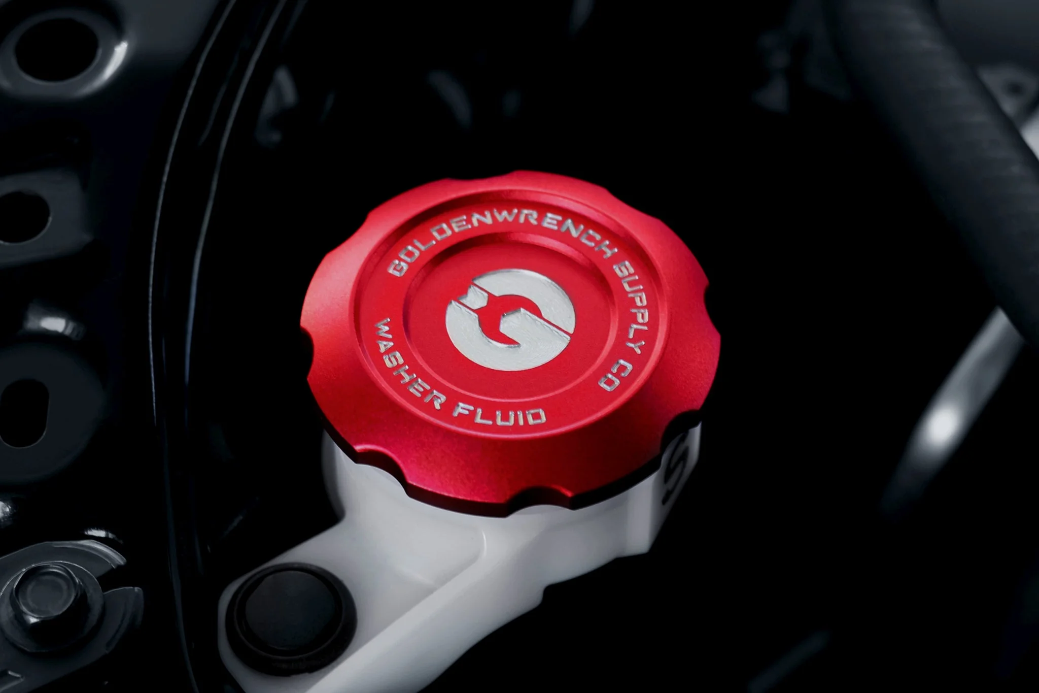 Goldenwrench Supply BLACKLINE Performance Washer Fluid Cap - 2023+ Toyota GR Corolla - Image 3