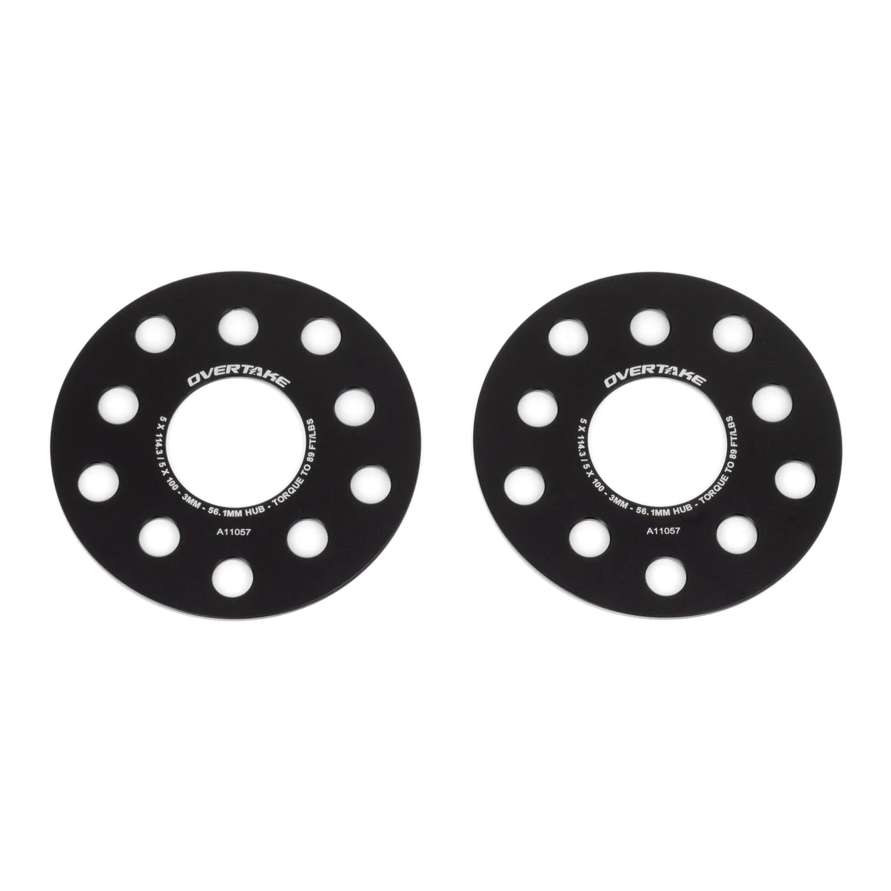 OVERTAKE Wheel Spacers 3mm & 5mm - Pair - 5x114.3 / 5x100 Subaru Fitment - Image 3