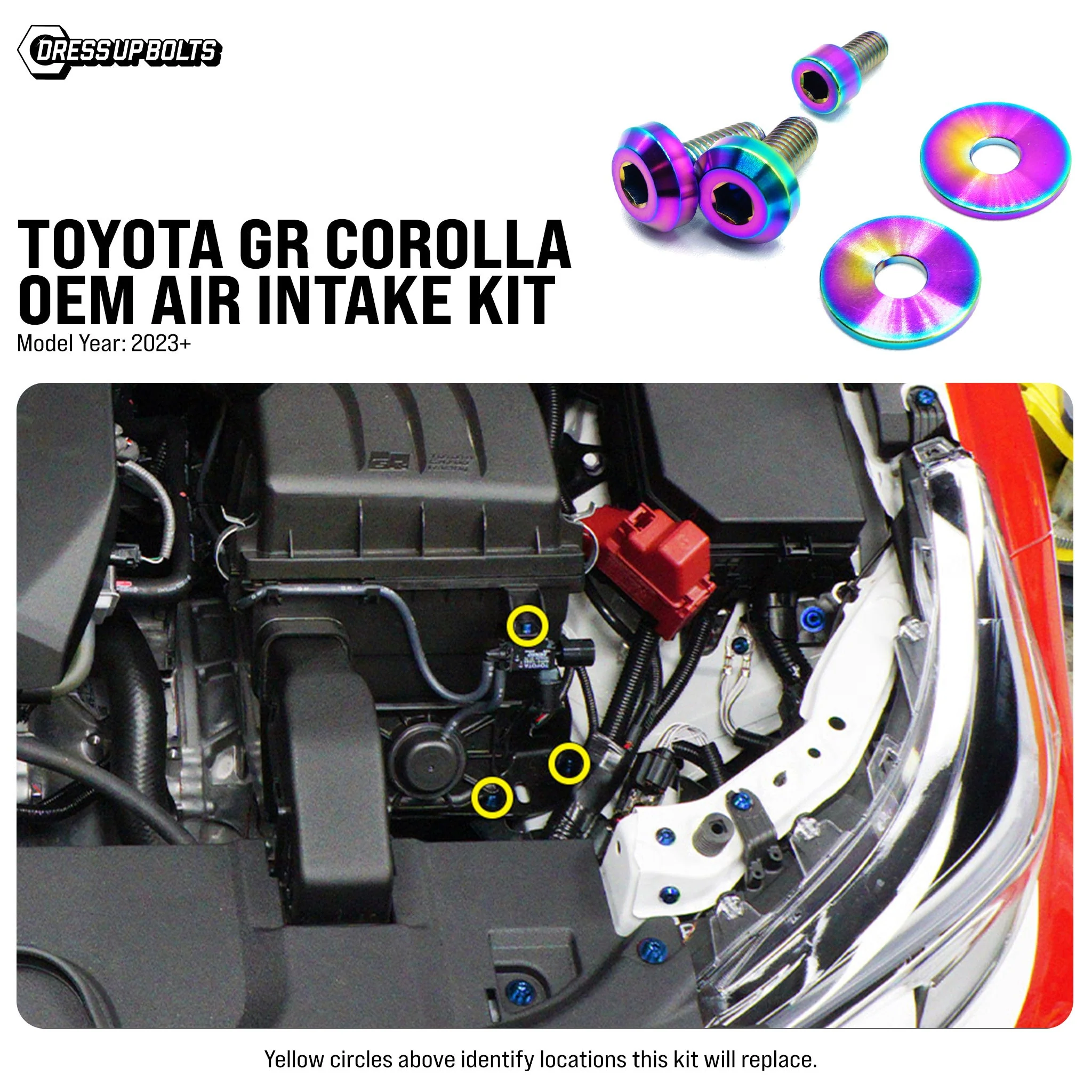 Titanium Hardware OEM Air Intake Kit - Toyota GR Corolla (2023+) - Image 2