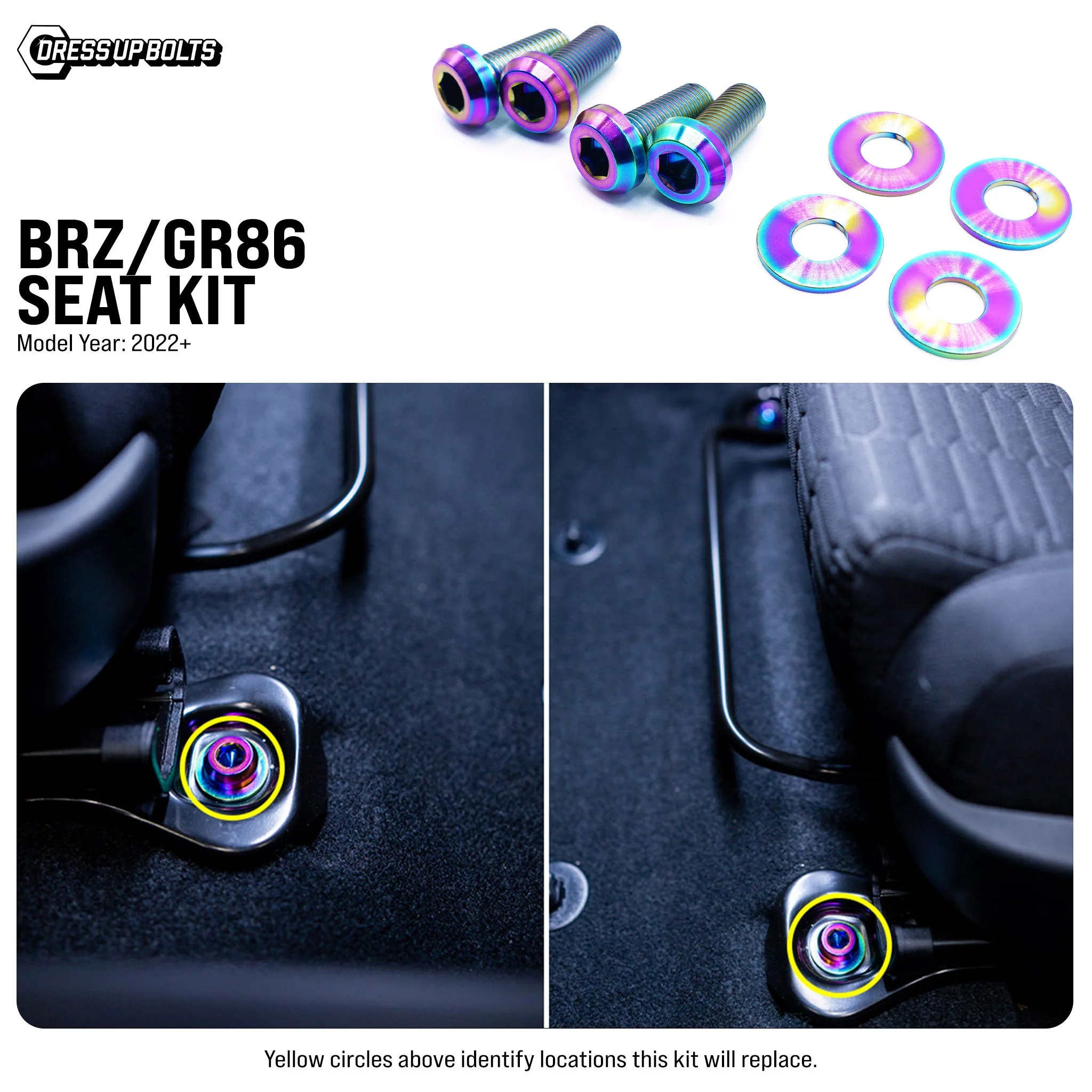 Titanium Hardware Seat Kit - Toyota GR86/Subaru BRZ (2022+) - Image 2